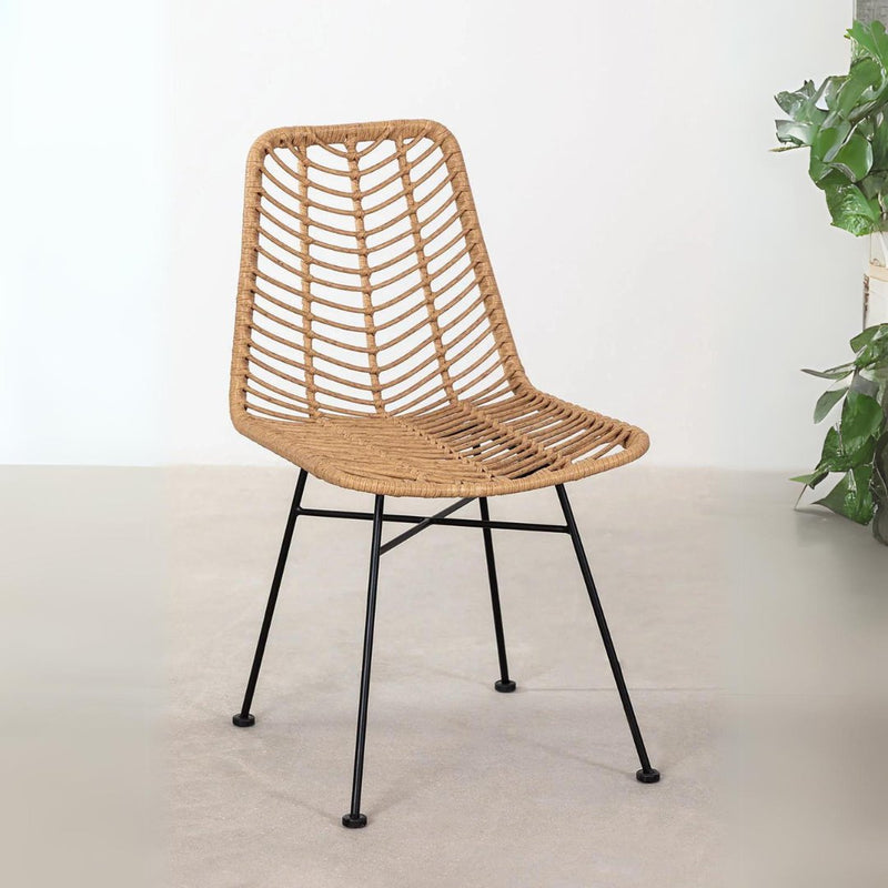 chaise de salle a manger en rotin naturel-DECODARY©