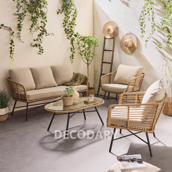 Pack Bohème en rotin naturel –DECODARY©