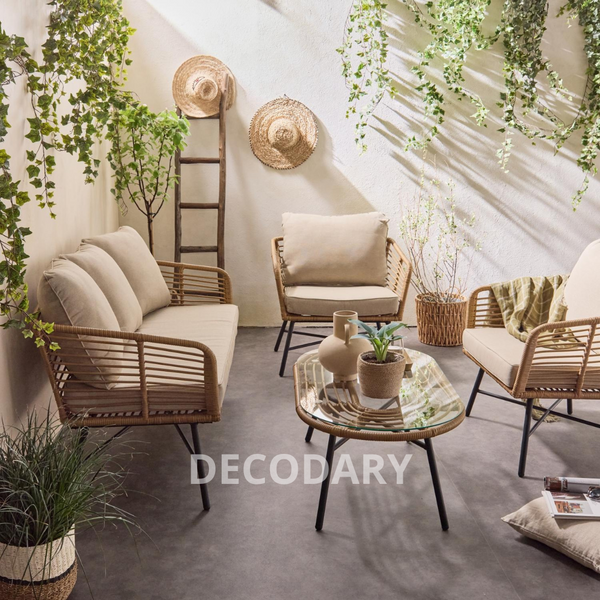Pack Bohème en rotin naturel –DECODARY©